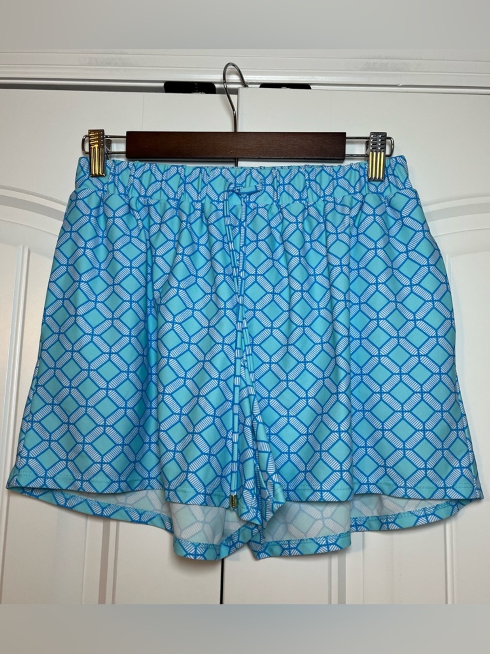 Jude Connally Golf Blue Pull On Shorts Size Medium Athletic Preppy